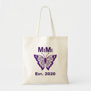 Entzückender Schmetterling Mimi “Est 2020” Tragetasche