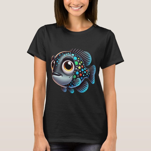 Entzückender Schwarzer Crappie T-Shirt (Vorderseite)