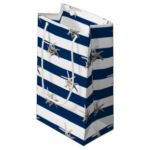 Entzückender Seestern, marineblaue Streifen - Pers Kleine Geschenktüte