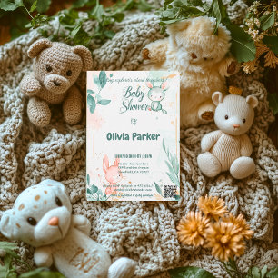 Entzückender staubiger Rosen- und Salbeigrün-Aquar Einladung