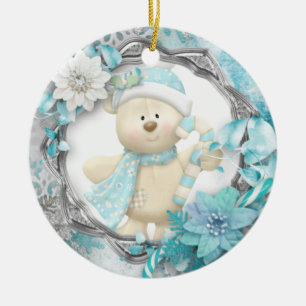 Entzückender Teddybär Keramik-Ornament Keramik Ornament