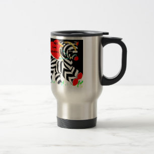 Entzückender Vintager BabyZebraValentine Reisebecher