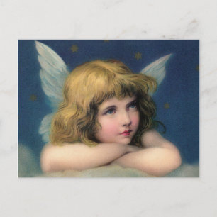 Entzückender Weihnachts Vintage Engel Feiertagspostkarte