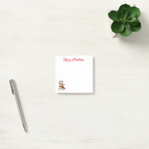 Entzückender Weihnachts-Yorkie im Santa-Hut Fröhli Post-it Klebezettel