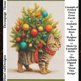 Entzückender Weihnachtsbaum-Katzchen/Katze FN8R De Seidenpapier
