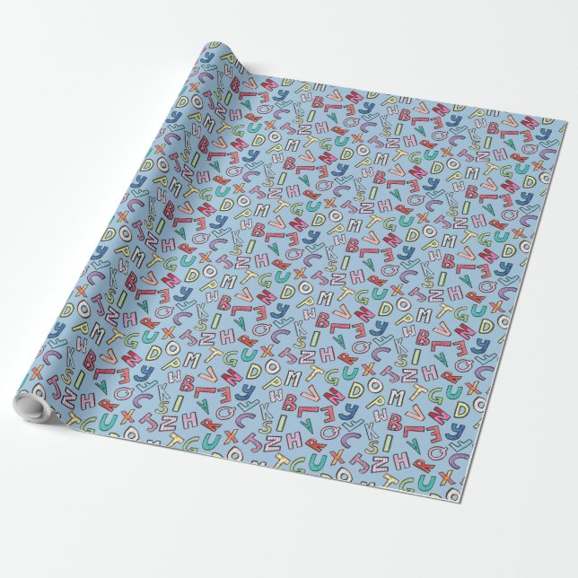 Entzückendes Alphabet-Packpapier Geschenkpapier (Ungerollt)