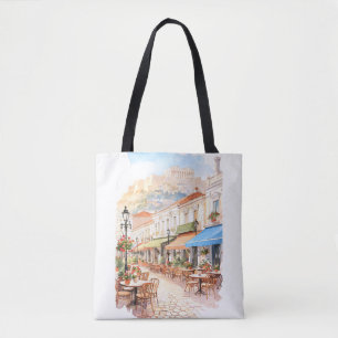 Entzückendes Athen Griechenland Straße Aquarell
