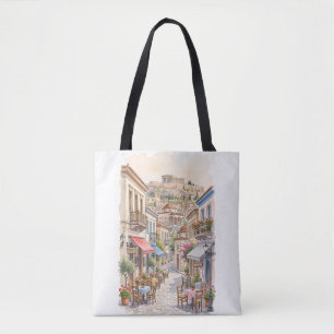 Entzückendes Athen Griechenland Straße Aquarell