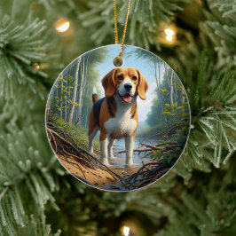 Entzückendes Beagle-Andenken Keramik Ornament