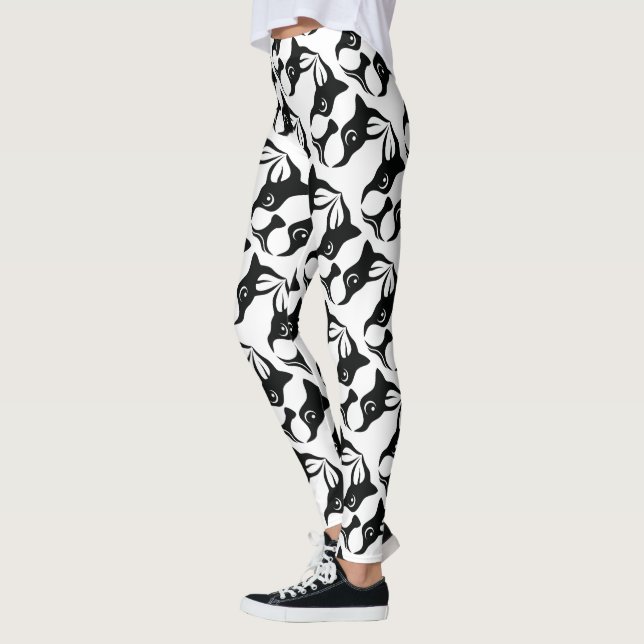 Entzückendes Boston Terrier Leggings (Links)