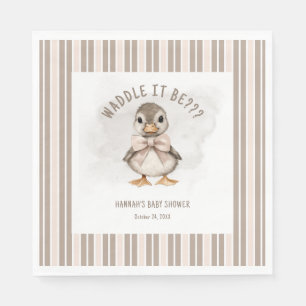 Entzückendes Entenküken Waddle It Be Baby Shower Serviette