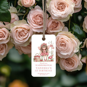 Entzückendes Feen-Mädchen Schamrot Blumen Geburtst Geschenkanhänger