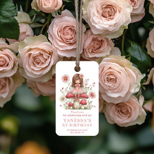 Entzückendes Feen-Mädchen Schamröte-Blumen Geburts Geschenkanhänger