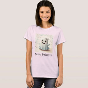 Entzückendes Geisterfreund Halloween-Design T-Shirt