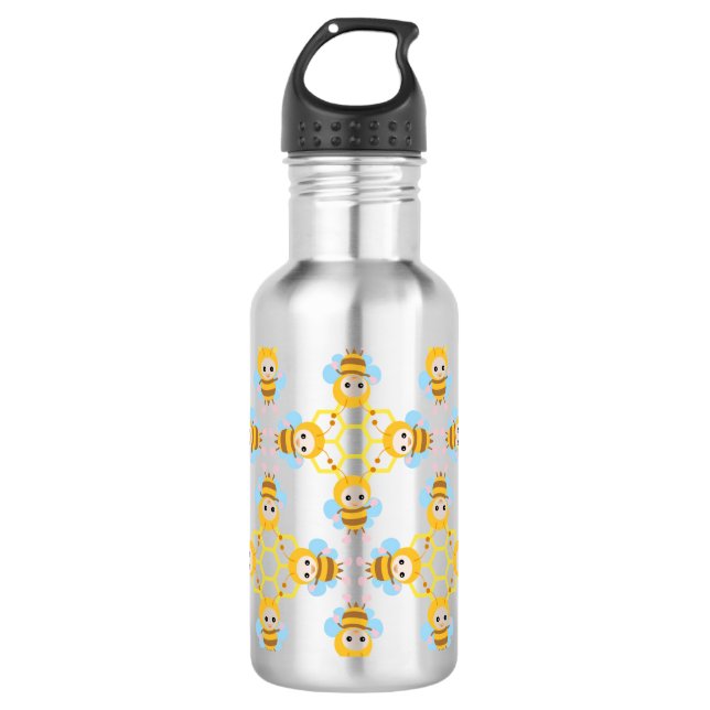 Entzückendes Hummel-Bienen-Muster Trinkflasche (Vorderseite)