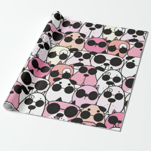 Entzückendes Hunde-Muster-Design Geschenkpapier