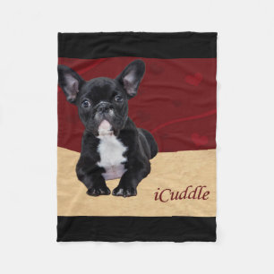 Entzückendes iCuddle französische Bulldogge Fleecedecke