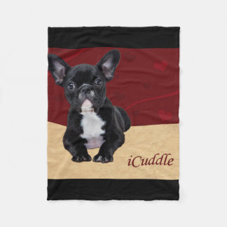 Entzückendes iCuddle französische Bulldogge Fleecedecke