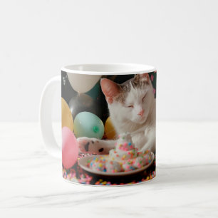 Entzückendes Katzen-Geburtstagsfeier-Design Kaffeetasse