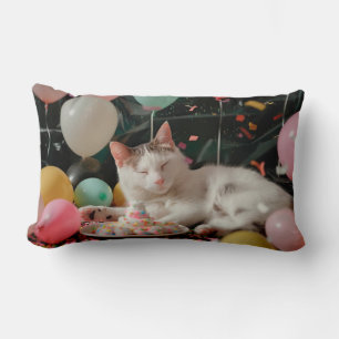 Entzückendes Katzen-Geburtstagsfeier-Design Lendenkissen