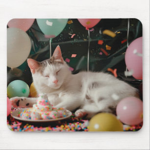 Entzückendes Katzen-Geburtstagsfeier-Design Mousepad