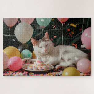 Entzückendes Katzen-Geburtstagsfeier-Design Puzzle