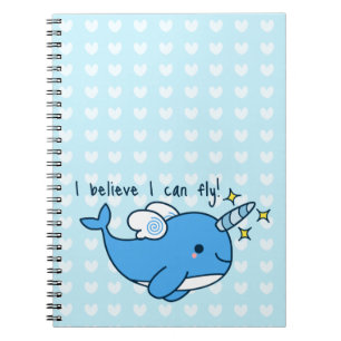 Entzückendes Kawaii Narwhal Notizbuch Notizblock