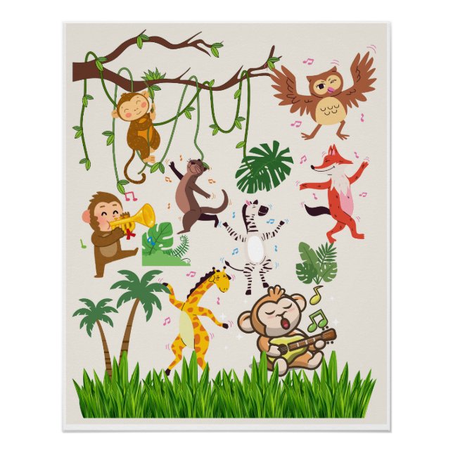 Entzückendes Kinderzimmer-Design Poster (Vorderseite)