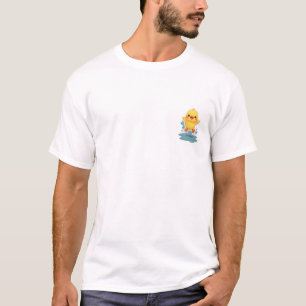 Entzückendes kleines Entenküken plantscht in Wasse T-Shirt