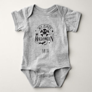 Entzückendes "Mein erstes Halloween" Monogramm-Nam Baby Strampler