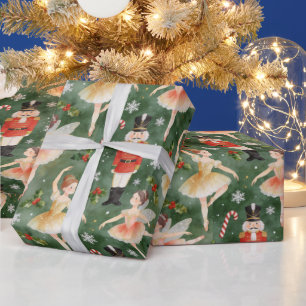Entzückendes Nussknacker-Ballett-Weihnachten TMF26 Geschenkpapier