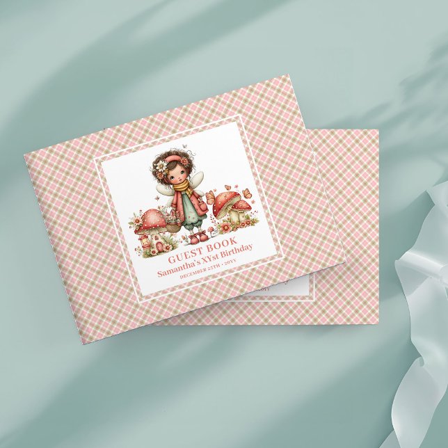 Entzückendes Rosa-Feengratulations-Gästebuch Gästebuch (Delightful Pink Fairy Birthday Guest Book)