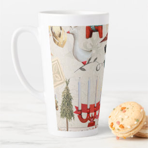 Entzückendes skandinavisches Volk Weihnachten Milchtasse