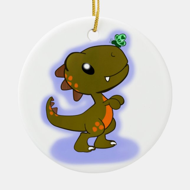 Entzückendes T-Rex Keramikornament (Vorne)
