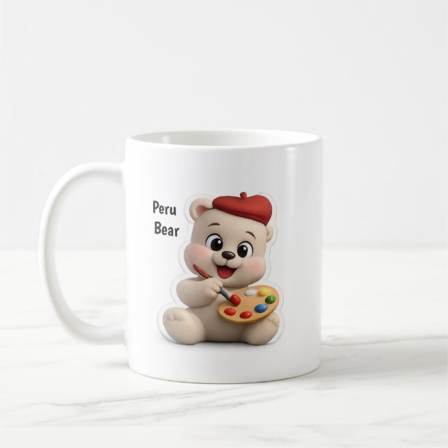 Entzückendes und süßes Teddybär-Design Kaffeetasse (Links)