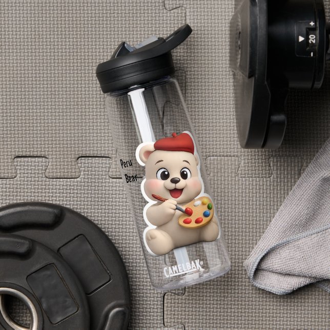 Entzückendes und süßes Teddybär-Design Trinkflasche (Fitnessstudio (gedreht))