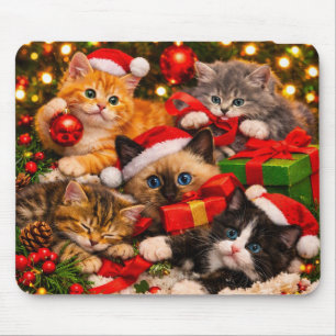 Entzückendes Weihnachts-Kätzchen-Mauspad Mousepad