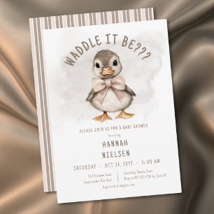 Entzückliches Entenküken Waddle It Be Baby Shower- Einladung