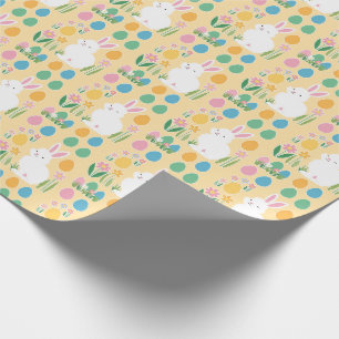 Entzückliches Osterhase- und Blüten-Geschenkpapier Geschenkpapier