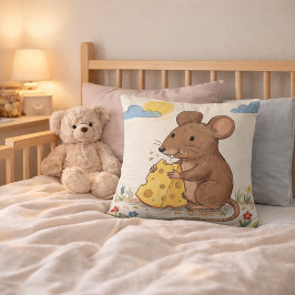 Entzücknende Maus, die Käsezeichnung für Kinder is Kissen