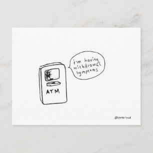 Entzugserscheinungen Postkarte