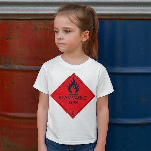 Entzündbares Gas-Sicherheitsetikett Gefahrenwarnsc T-Shirt