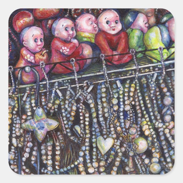 entzünden quadratischer aufkleber (Vorderseite)