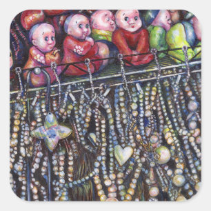 entzünden quadratischer aufkleber