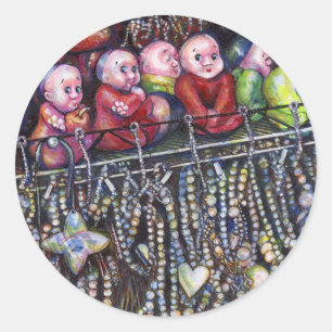 entzünden runder aufkleber