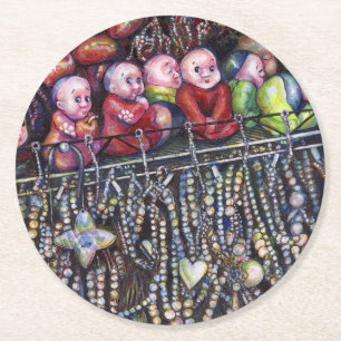 entzünden runder pappuntersetzer