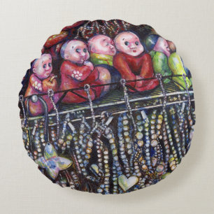 entzünden rundes kissen