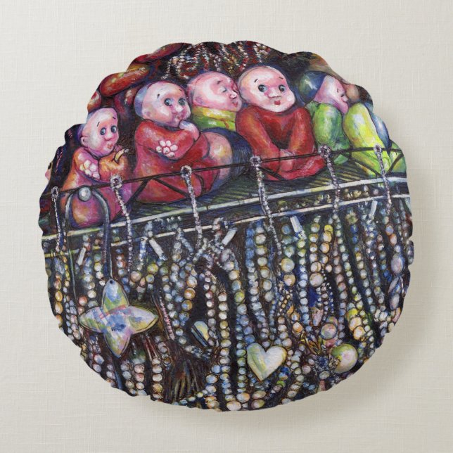 entzünden rundes kissen (Vorderseite)