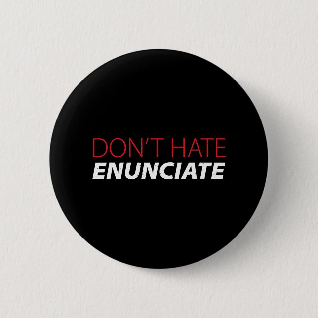 Enuncicous ASL Sign Language Lip Lesen Deaf A Button (Vorderseite)