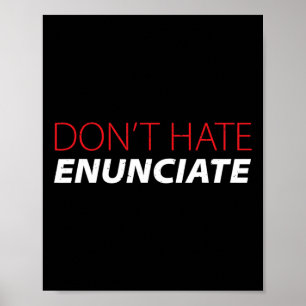 Enuncicous ASL Sign Language Lip Lesen Deaf A Poster